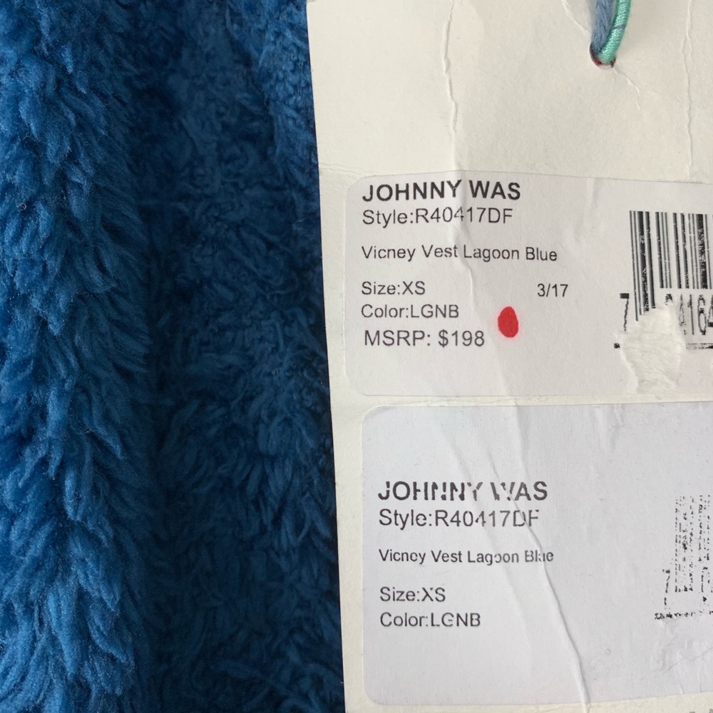 NWT Johnny Was - Vicney Blue Reversible Vest - Picture 4 of 7